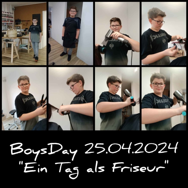 Fotocollage mit Friseurbildern