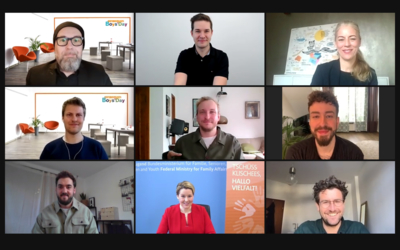 Screenshot der Talkrunde zum Boys'Day digital