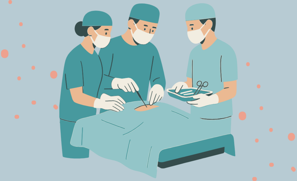 Grafik mit Operationssaal