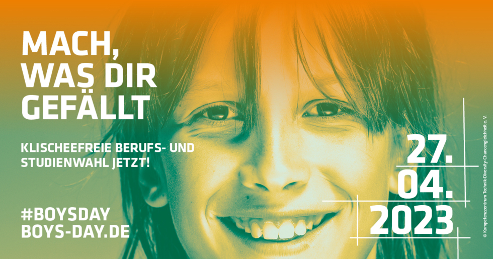 Grafik zum Boys'Day-Aufruf 2023