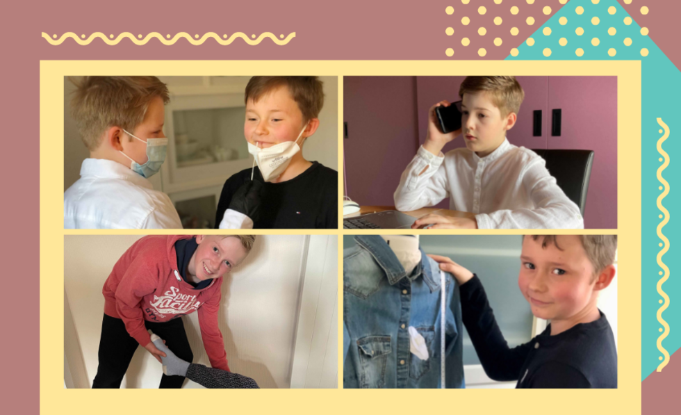 Grafik mit Gewinnerfotos des Boys'Day-Wettbewerbs