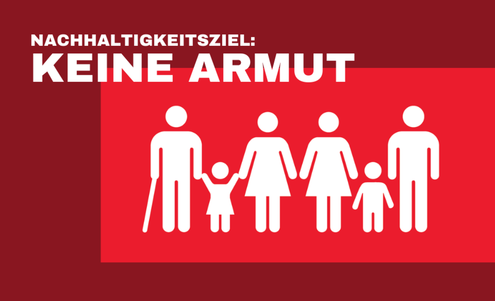 Grafik zum Nachhaltigkeitsziel keine Armut